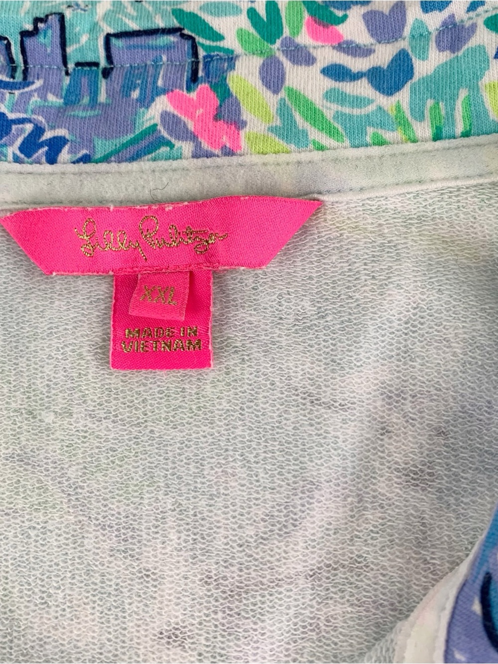 Lilly Pulitzer Bayside Blue Lilly Loves Texas UPF 50 Skipper Popover quarter zip - Picture 7 of 10